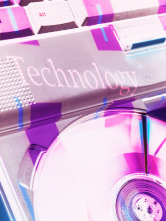 Technology Projected on a Computer Cd Tray