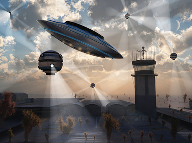 Artist's Concept of Stealth Technology Being Developed on Area 51