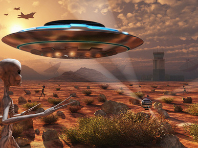 Artist's Concept of Stealth Technology Being Developed on Area 51